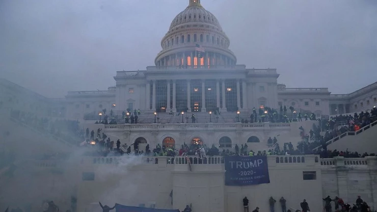 The United States Capitol Building during January 6th 2021